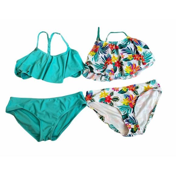 Old Navy Swim 2 Girls Bikini Bathing Suits Old Navy Lot Xxl Floral